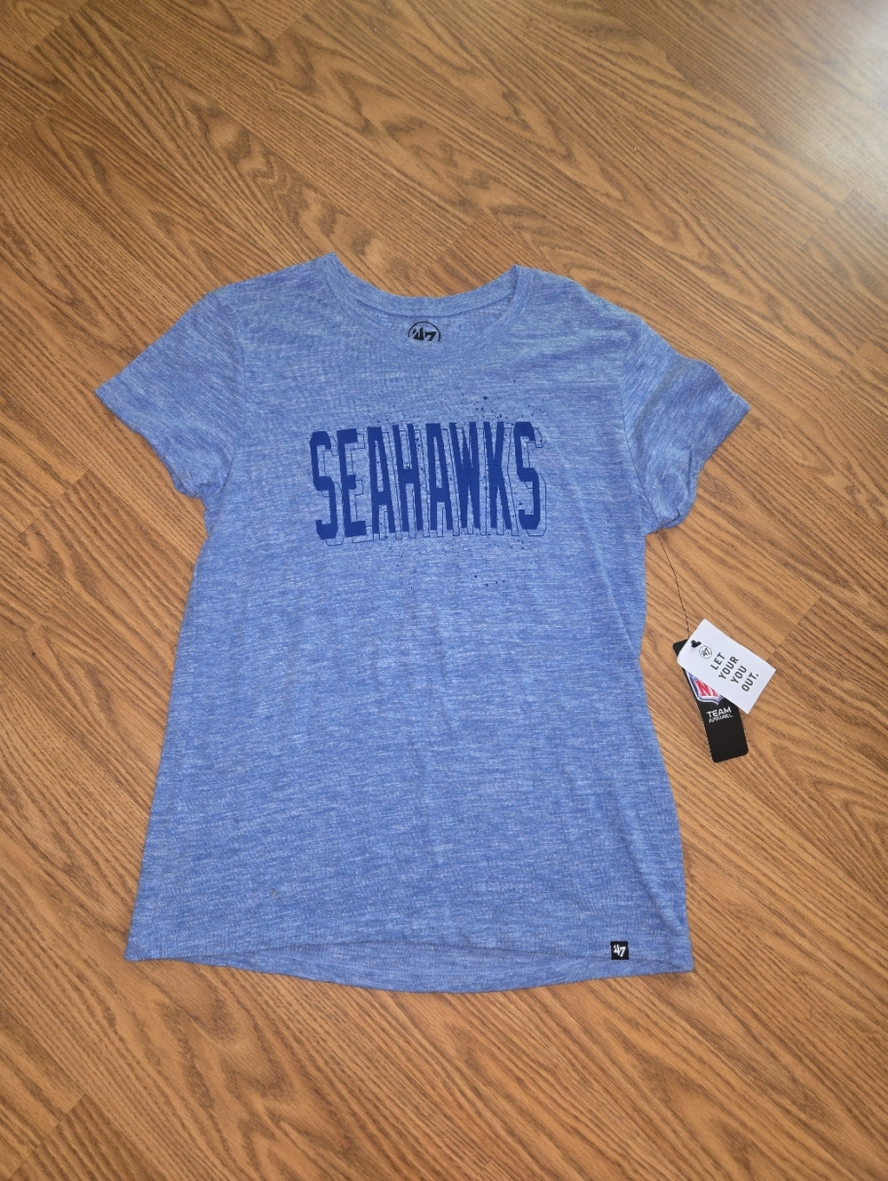 NWT Women's '47 Brand Heather Royal Seahawks Tee